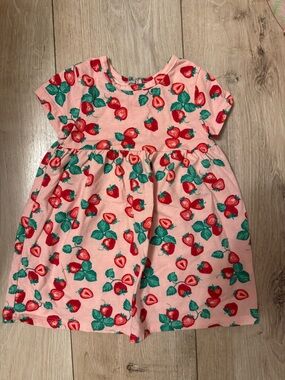 wonder nation Pink Strawberry Print Dress